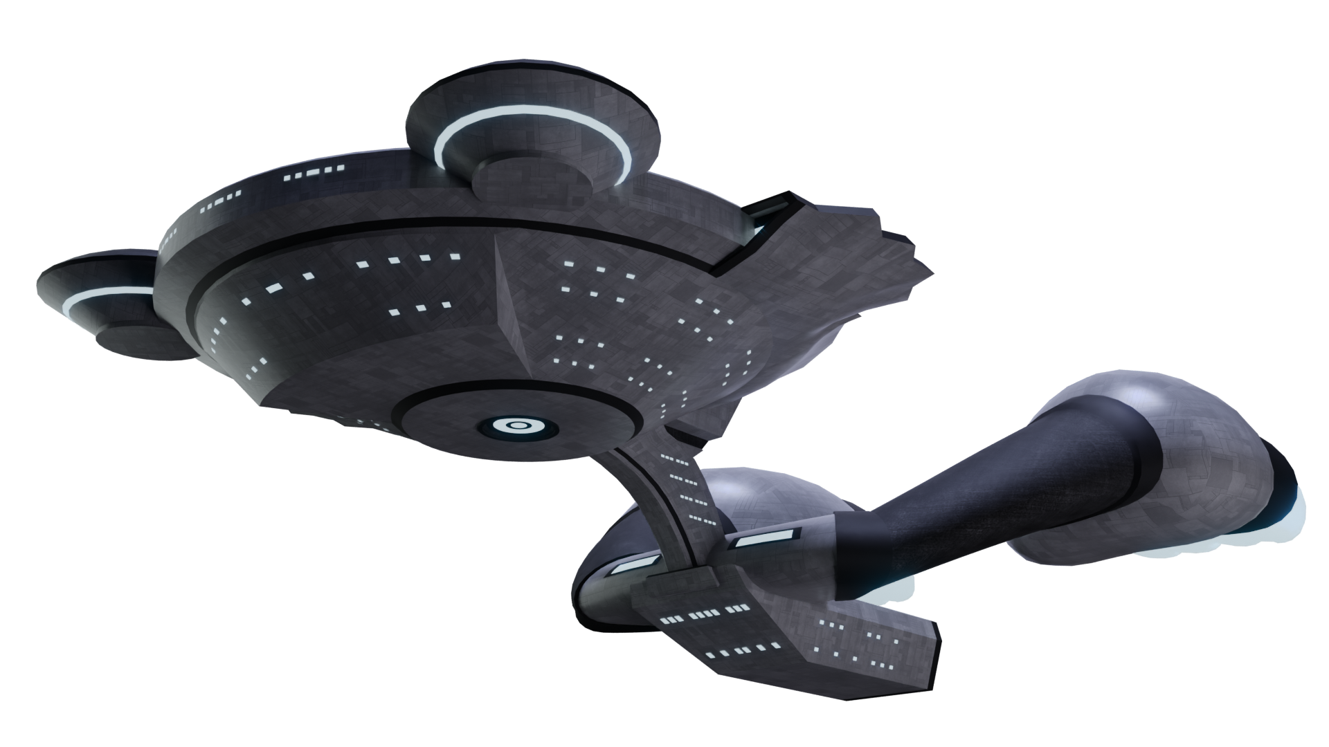 Space ship floating in space