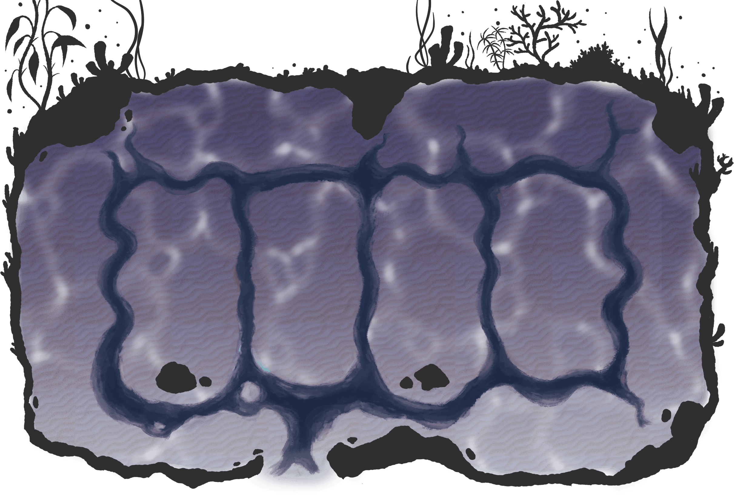 The dealer's den layout map, with number 1 to 17 goes around clockwise on the edge of the map from bottom left, and number 19 to 40 running from top to bottom, then right to left.